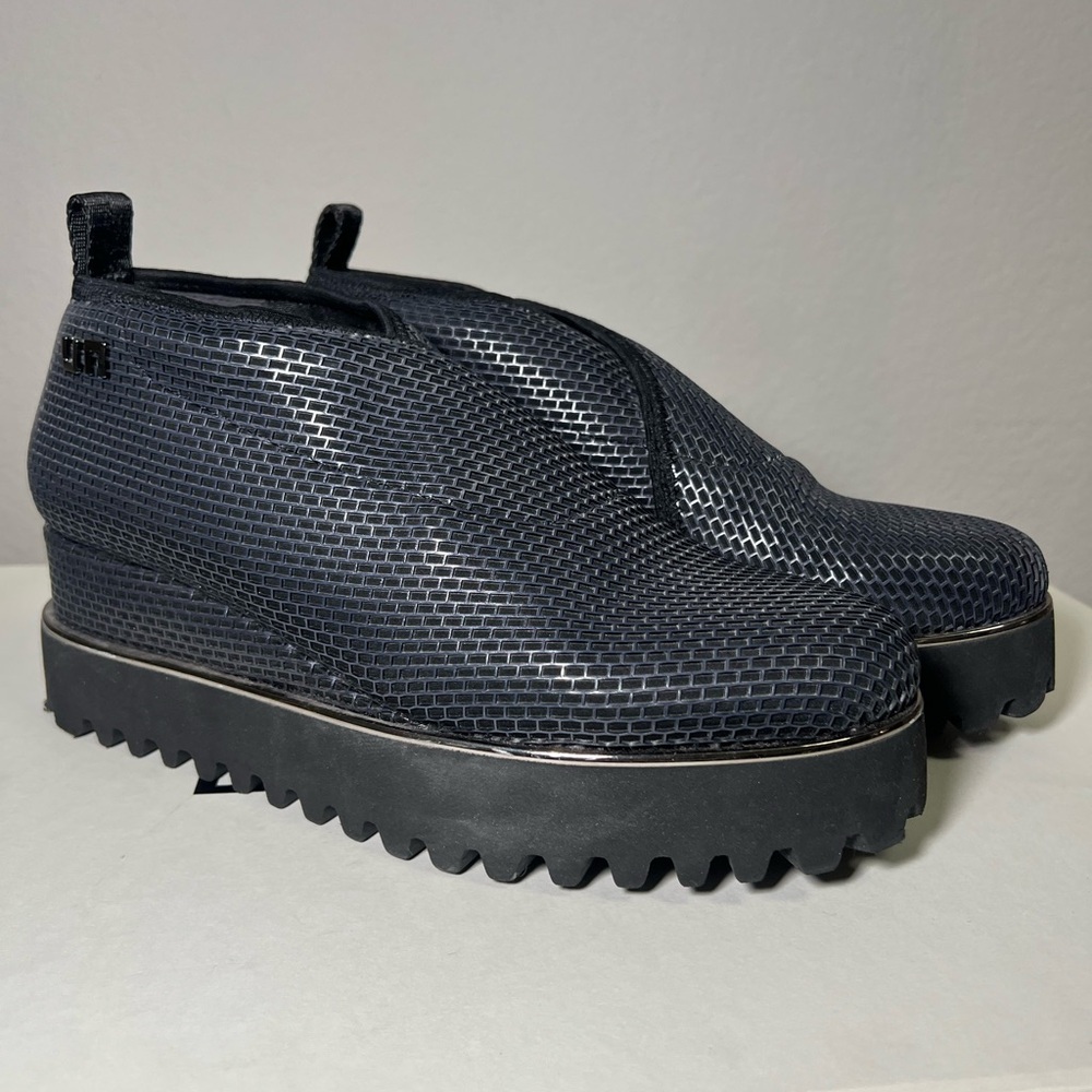 United Nude Black Textured Platform Shoes - Picture 3 of 10
